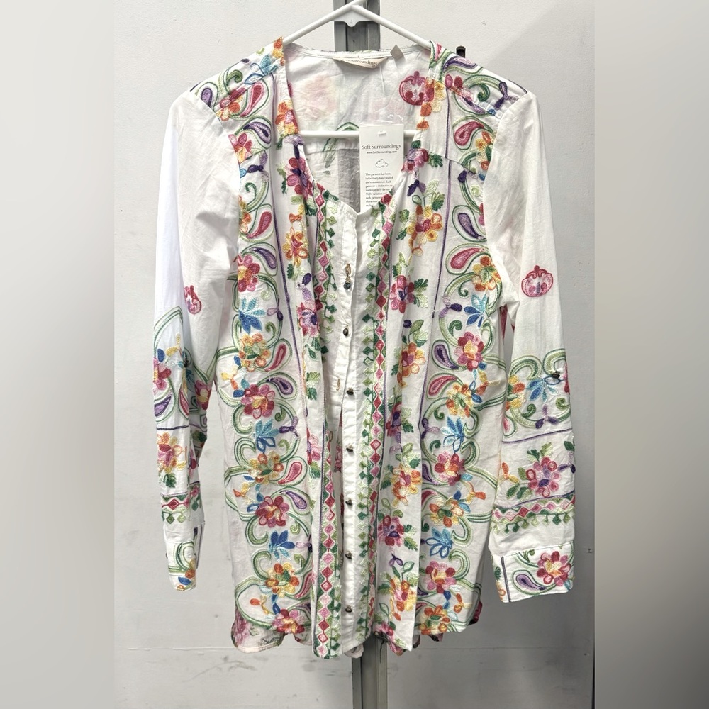 Embroidered blouse.